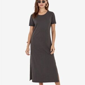 MATE the Label Dana Midi Dress Charcoal size Medium Lightweight Casual